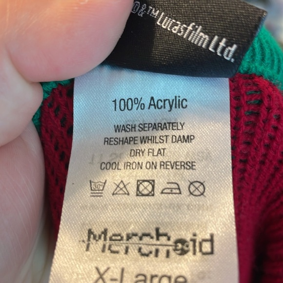 Star Wars Grogu Frog Mandalorian Ugly Christmas Sweater Knit size XL - Picture 5 of 16